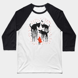 RED RIDING HOOD ILLUSTRATION Baseball T-Shirt